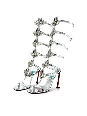 Christian Louboutin Sea Warrior 100 Marvel Collab Strappy Knee High Sandals 40.5